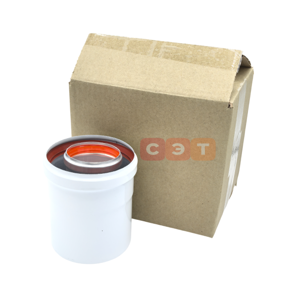 Адаптер коаксиальный вертикальный (хомут)  Camino Ø 60/100 мм (BAXI, Viessmann, Kiturami)